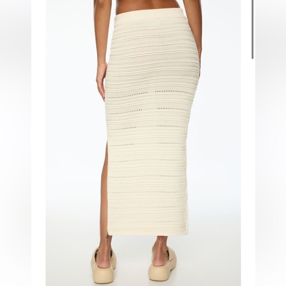 Dynamite Cream Textured Knit Midi Skirt - Picture 3 of 13